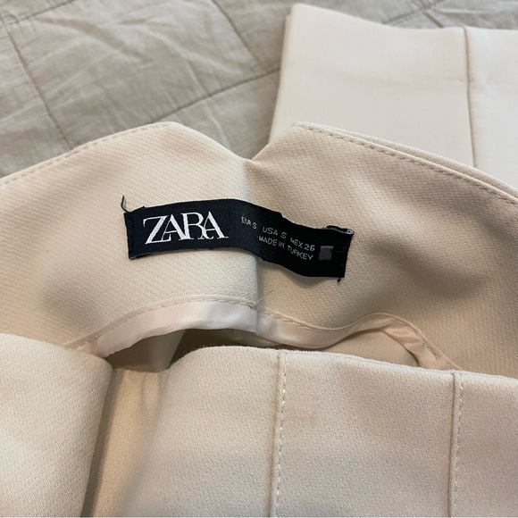 ZARA High Waist Pants in Oyster Beige size Small - Picture 5 of 9
